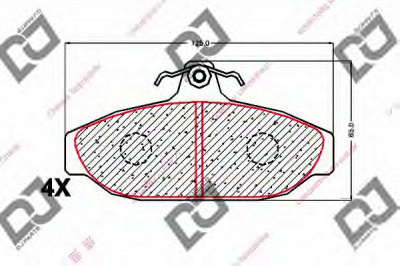 DJ PARTS bp1898 -  Комплект тормозных колодок, дисковый тормоз